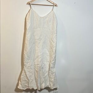 JSONG Collection Elegant White Linen Dress